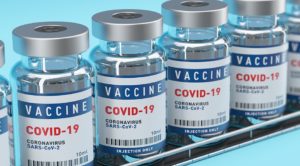 Coronavirus vaccine injection bottles